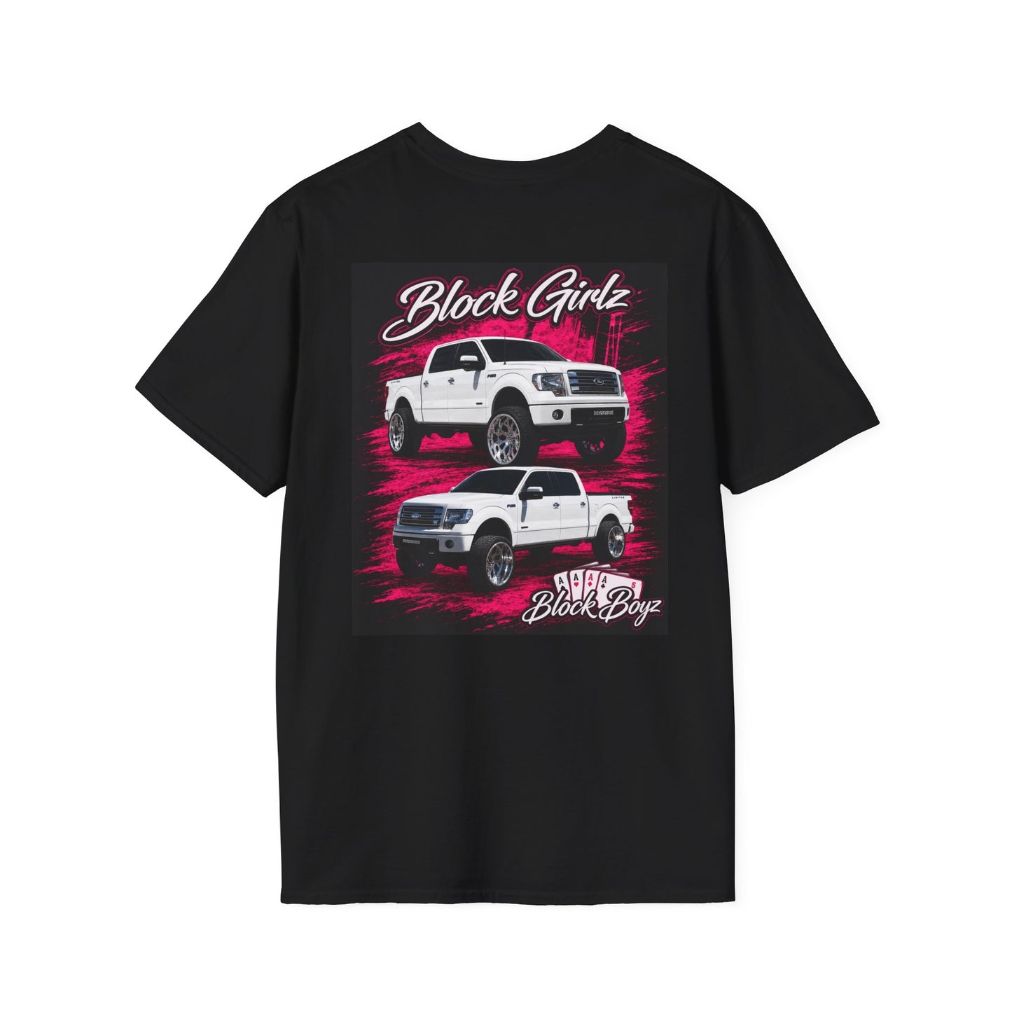 T-Shirt — 'Block Girlz' Pink Cheer Graphic Tee