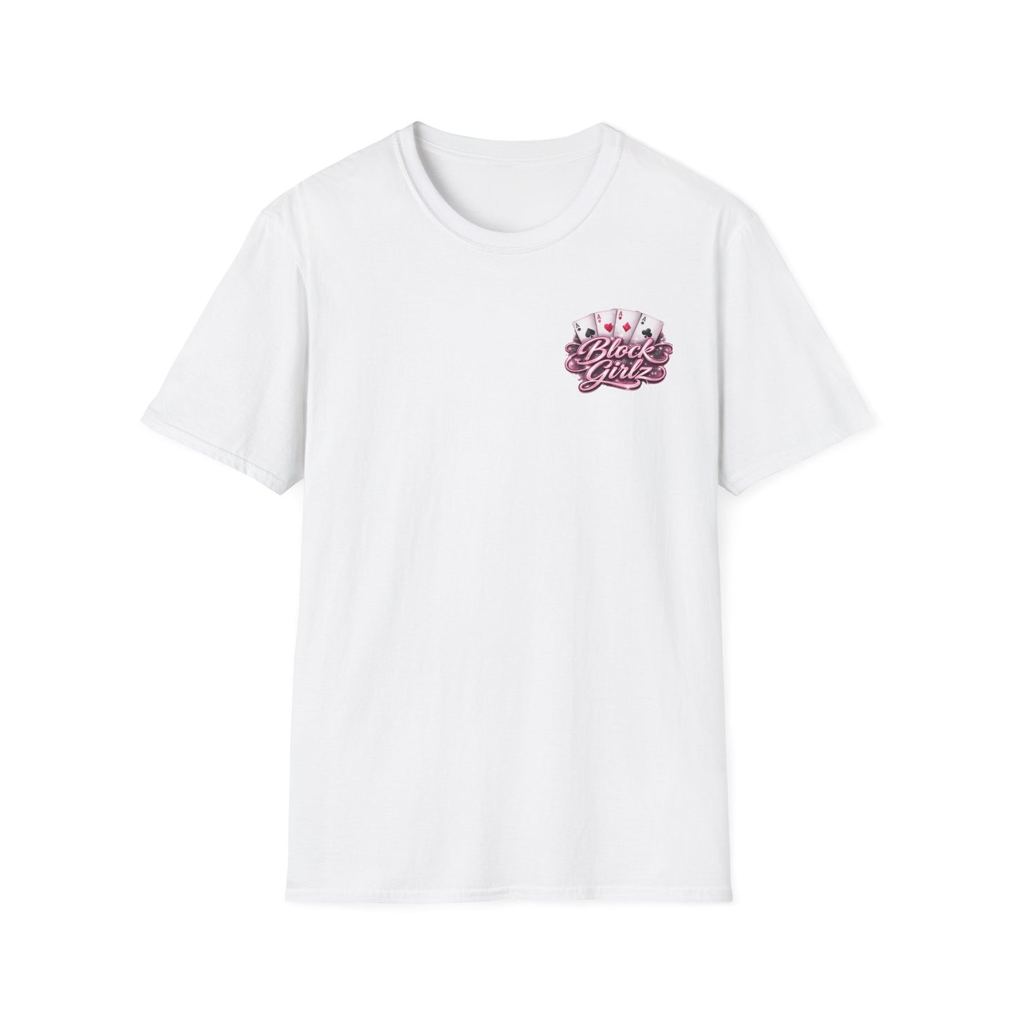 Block Girlz T‑Shirt – Poker Aces Graphic Tee for Card Players & Casino Fans