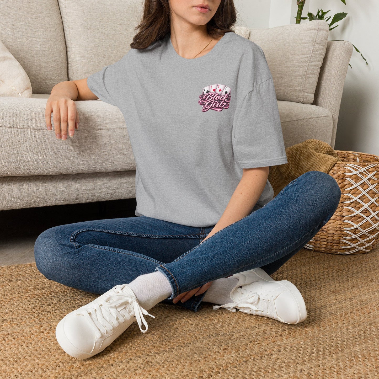 Block Girlz T‑Shirt – Poker Aces Graphic Tee for Card Players & Casino Fans