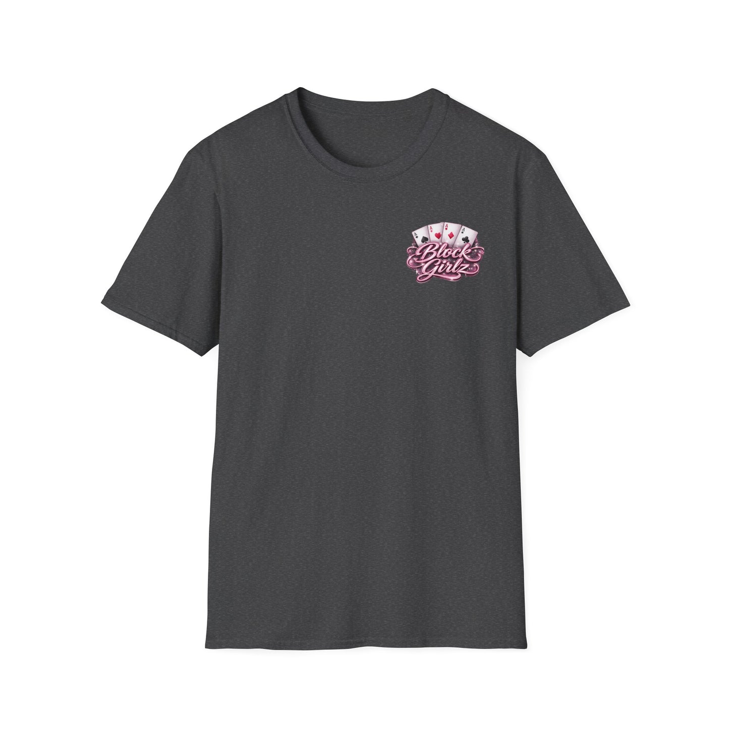 Block Girlz T‑Shirt – Poker Aces Graphic Tee for Card Players & Casino Fans