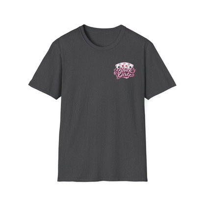 Block Girlz T‑Shirt – Poker Aces Graphic Tee for Card Players & Casino Fans