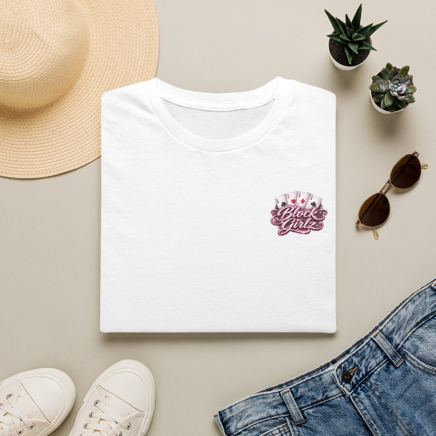 T-Shirt — 'Block Girlz' Pink Cheer Graphic Tee