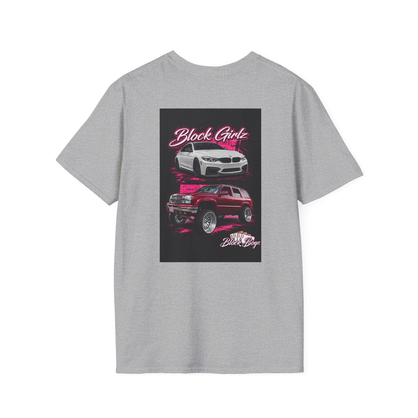 Block Girlz T‑Shirt – Poker Aces Graphic Tee for Card Players & Casino Fans